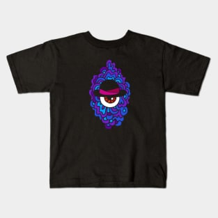 Bowler Eye Guy (for black and DARK shirts!) Kids T-Shirt